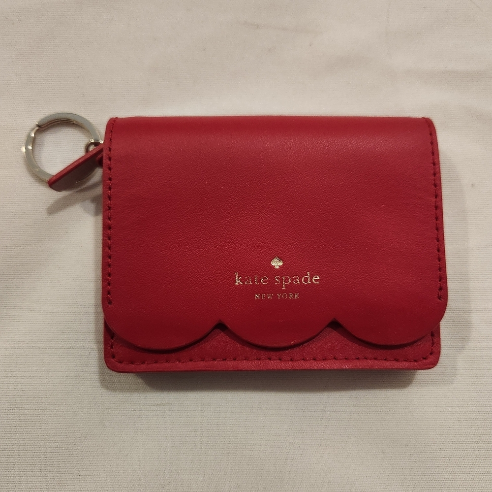 Kate Spade Cherry Red Scalloped Wallet